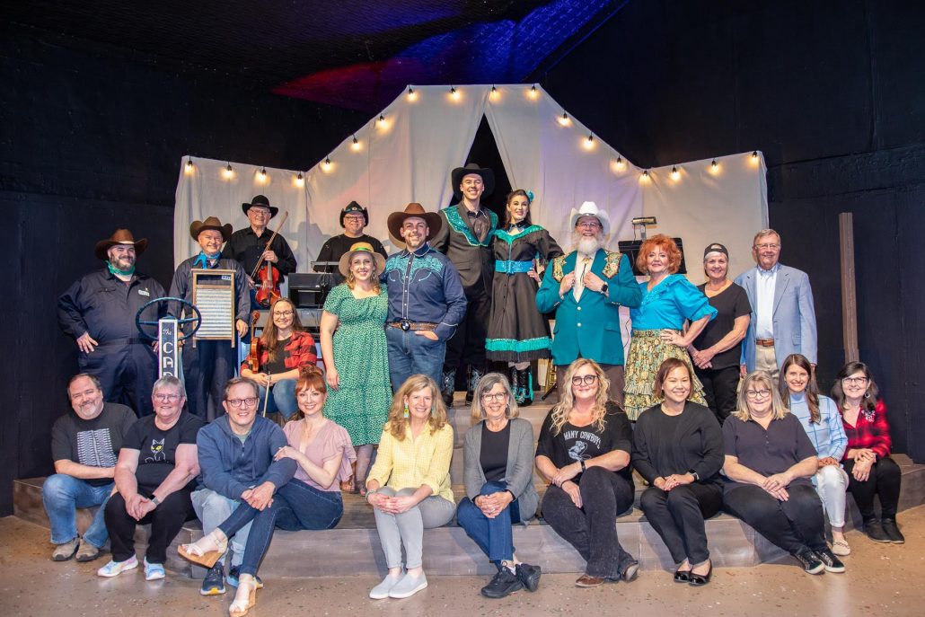 The cast and crew of Madame Buttermilk at Pull-Tight Players