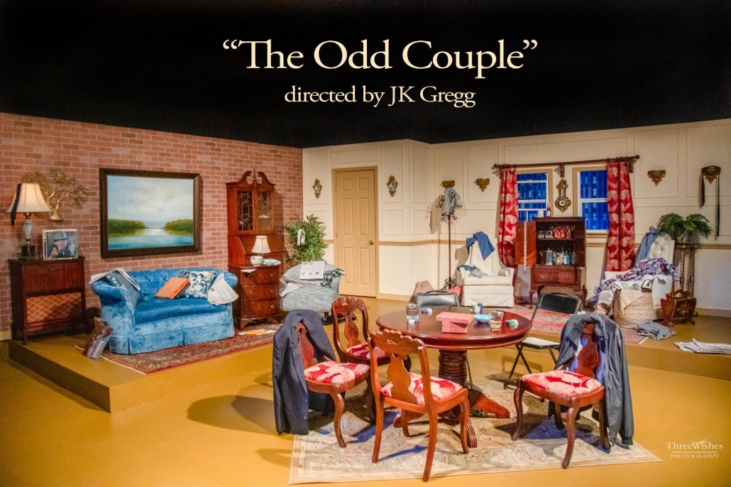 The Set of The Odd Couple at Pull-Tight Players, 2022