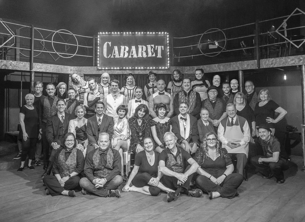 Cast and crew of Cabaret at Pull-Tight Players in Franklin, Tenn.
