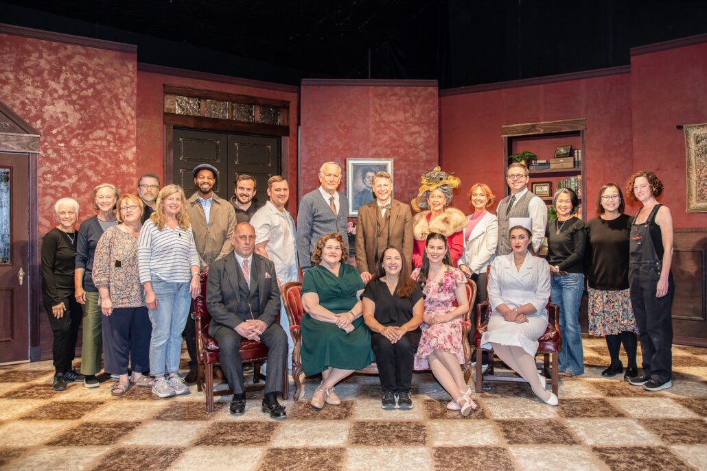 The cast and crew of "Harvey" at Pull-Tight Players